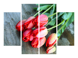 4-piece-canvas-print-the-red-tulip-bouquet