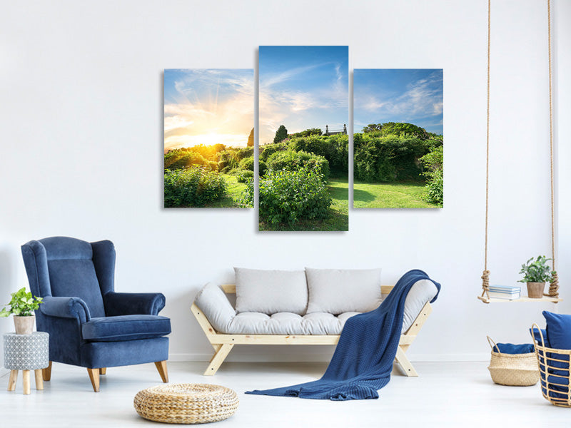 modern-3-piece-canvas-print-sunrise-in-the-park