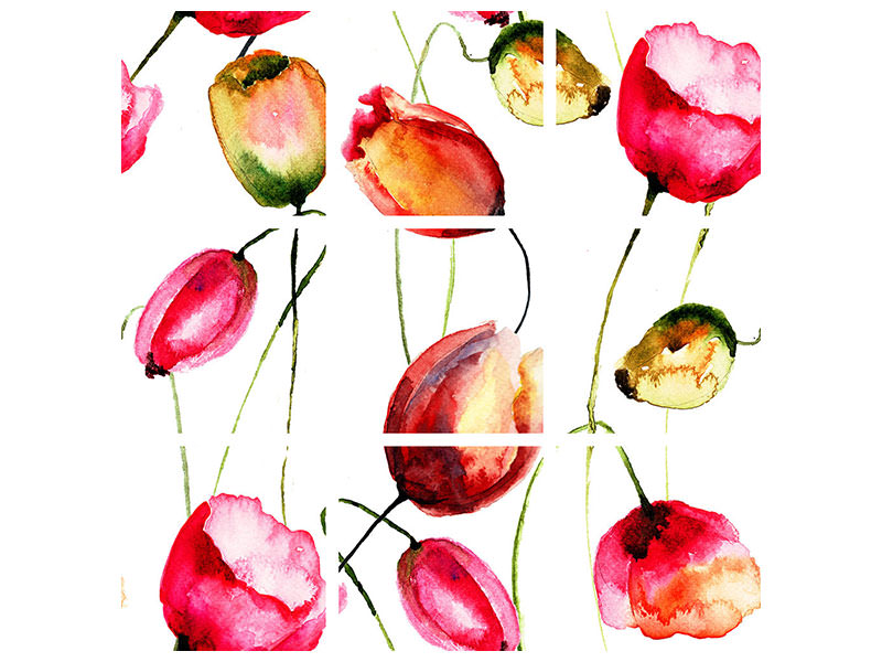 9-piece-canvas-print-painting-the-tulips