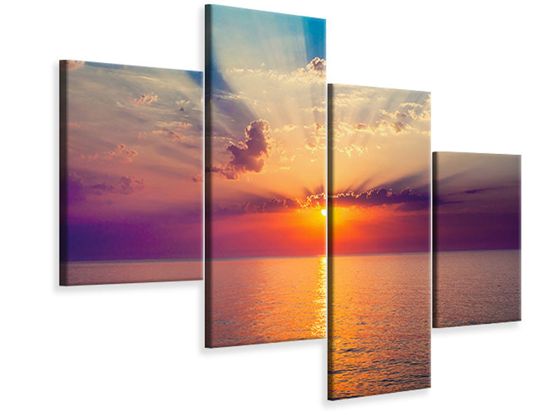 modern-4-piece-canvas-print-mystic-sunrise