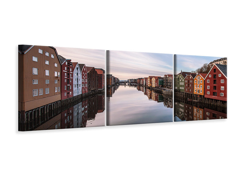 panoramic-3-piece-canvas-print-trondheim-norway