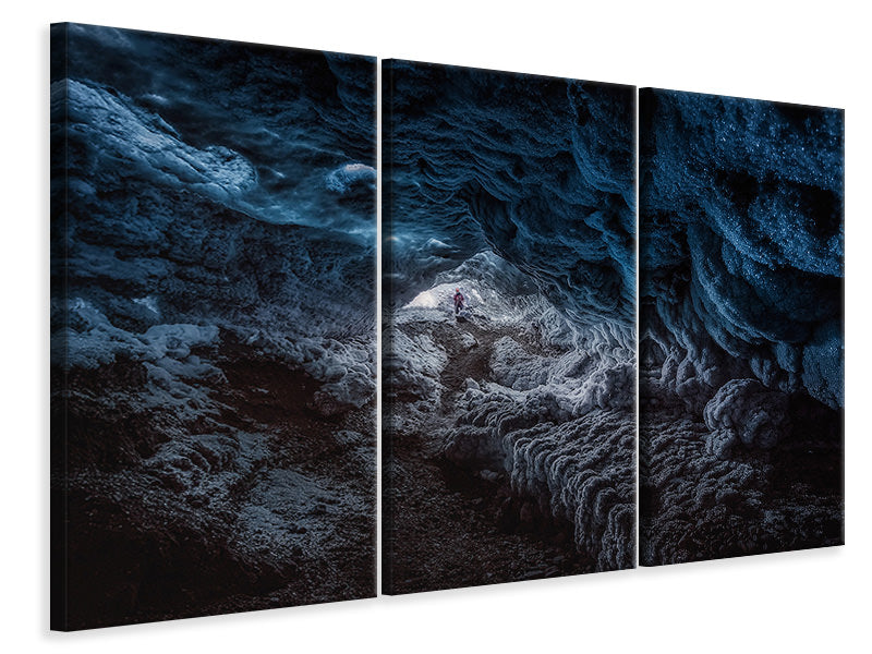 3-piece-canvas-print-exploring-a-fronzen-blue-world