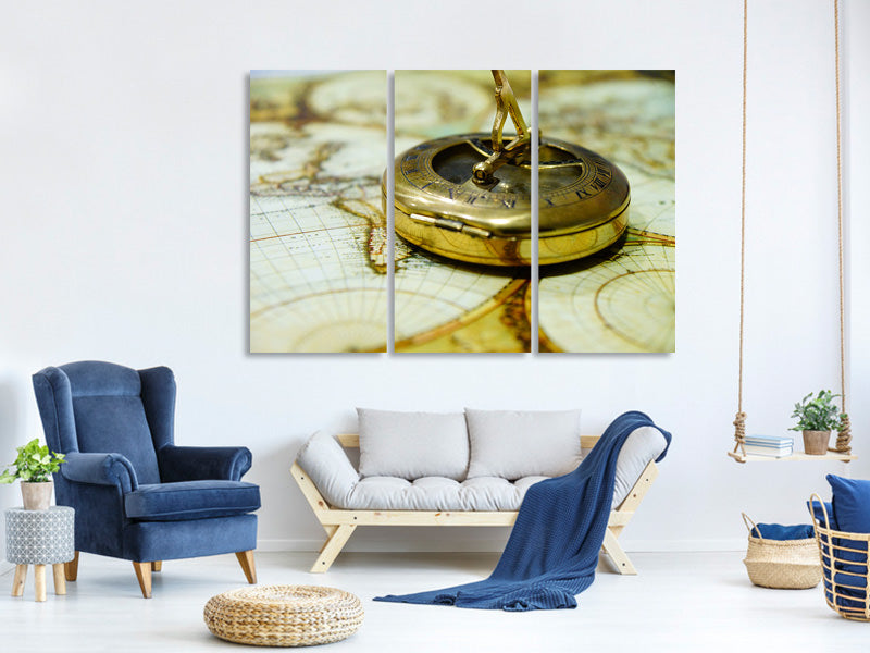 3-piece-canvas-print-golden-compass