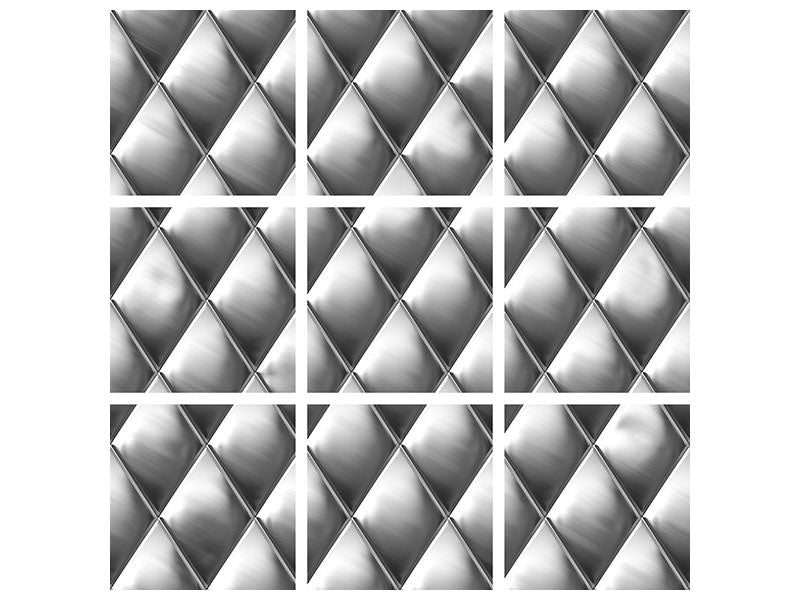 canvas-print-3d-lozenges-silver-grey