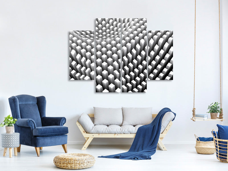 4-piece-canvas-print-3d-raster-design