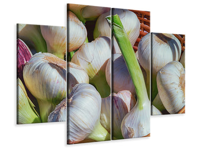 4-piece-canvas-print-fresh-garlic