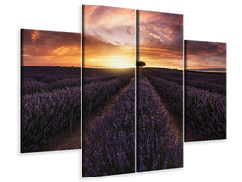 4-piece-canvas-print-lavender-sunset