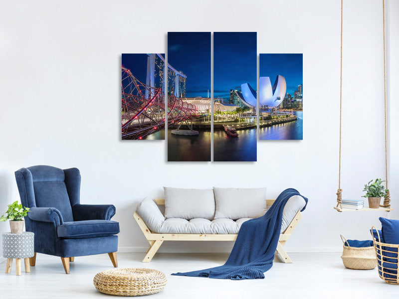 4-piece-canvas-print-singapore-marina-bay-panorama