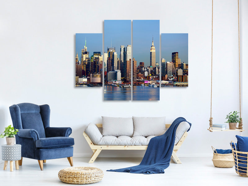 4-piece-canvas-print-skyline-midtown-manhattan