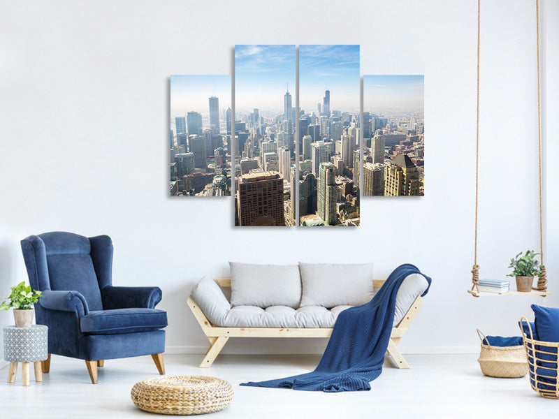 4-piece-canvas-print-skyscraper-chicago