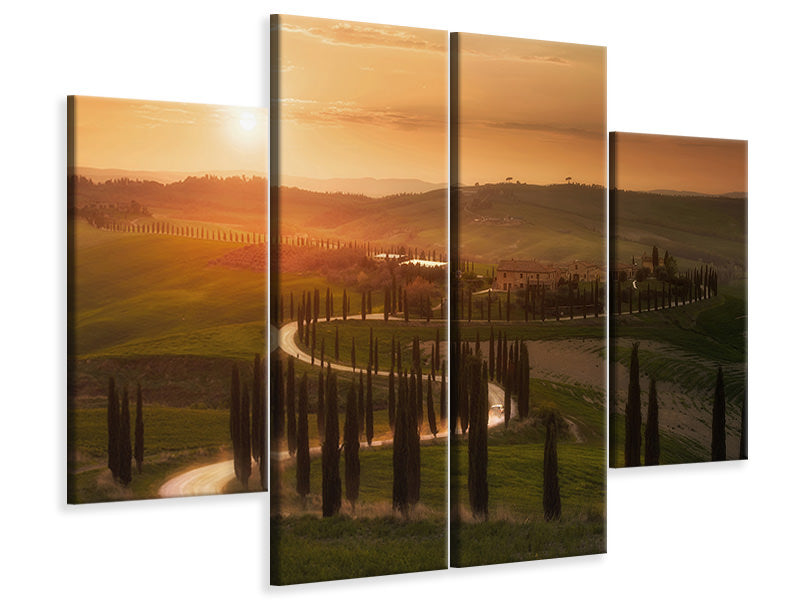 4-piece-canvas-print-tuscany-evening