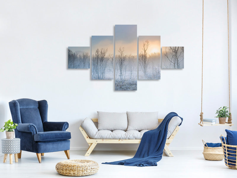 5-piece-canvas-print-a-touch-of-winter