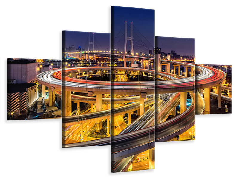 5-piece-canvas-print-nanpu-bridge