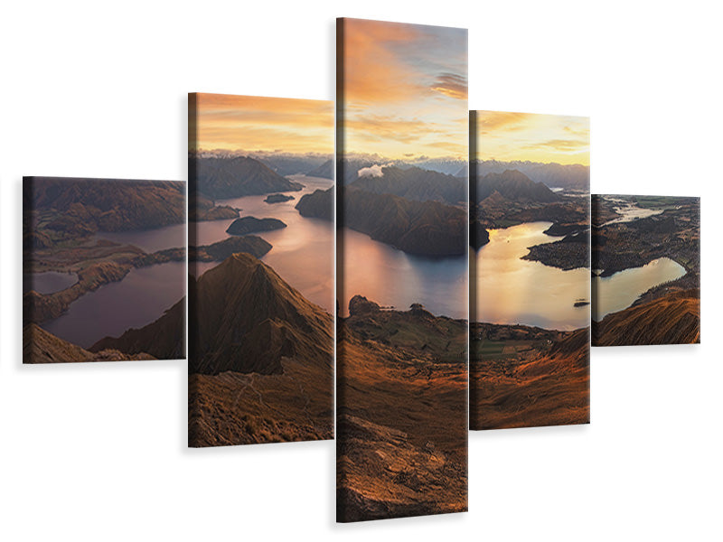 5-piece-canvas-print-roys-peak-panorama-view