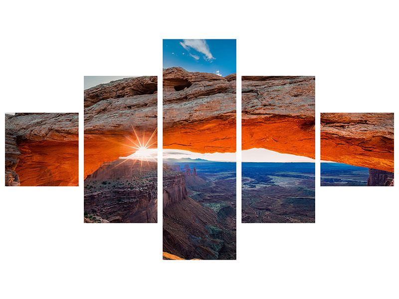 5-piece-canvas-print-sunrise-at-mesa-arch