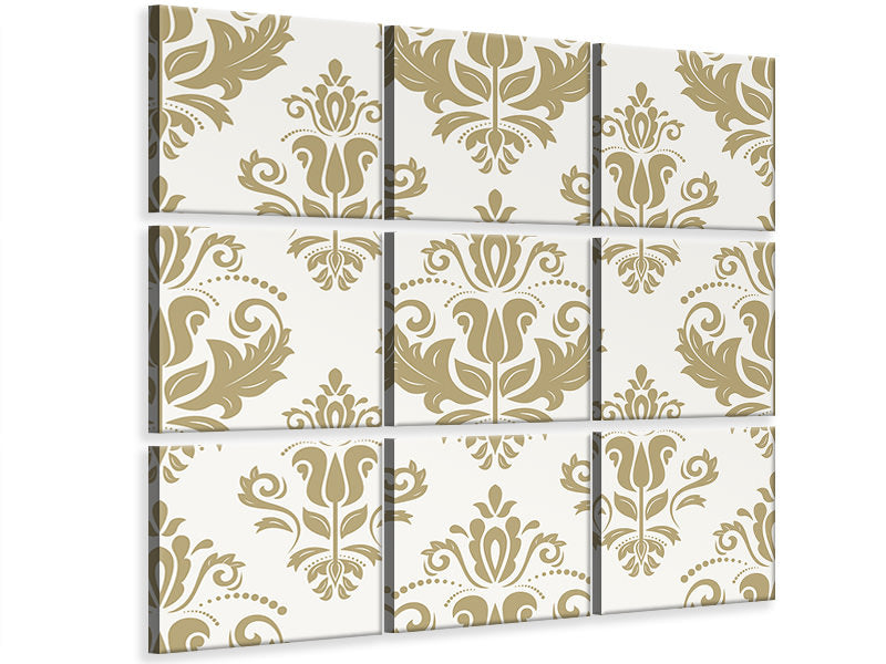 9-piece-canvas-print-baroque-ornaments