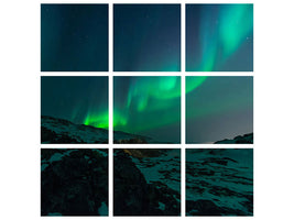 9-piece-canvas-print-fascination-northern-lights