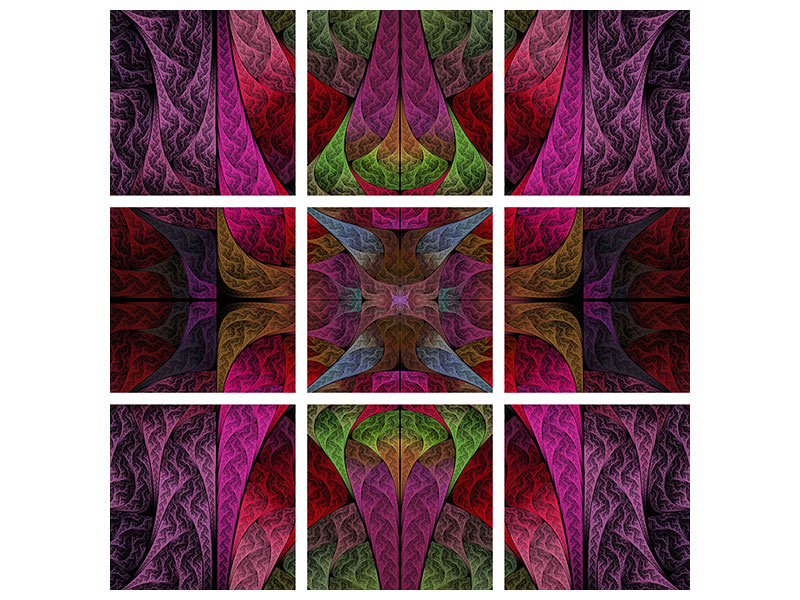 9-piece-canvas-print-fraktally-pattern
