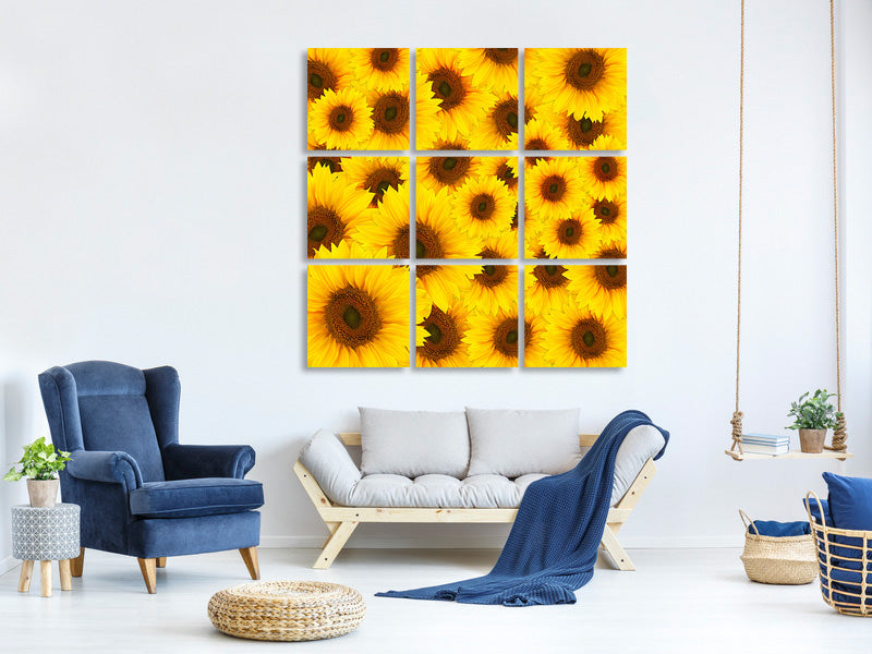 4-piece-canvas-print-a-bouquet-sunflower