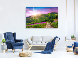 panoramic-3-piece-canvas-print-a-summer-landscape-at-sunrise