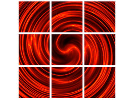 4-piece-canvas-print-abstract-red-whirl