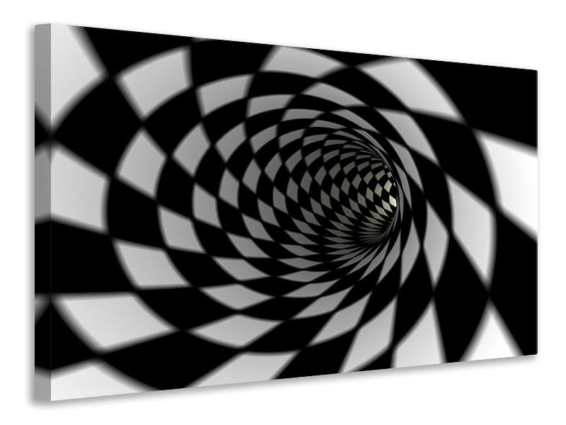 panoramic-canvas-print-abstract-tunnel-black-white