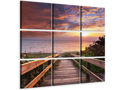 4-piece-canvas-print-beautiful-sunset-i