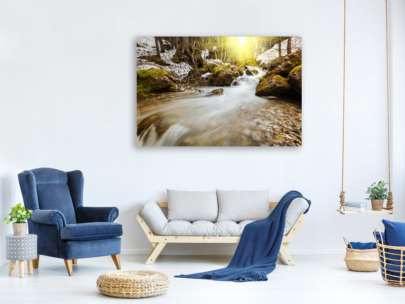 panoramic-3-piece-canvas-print-cascading-waterfall