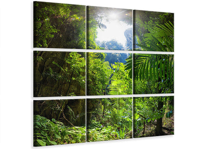 4-piece-canvas-print-clearing-in-the-jungle