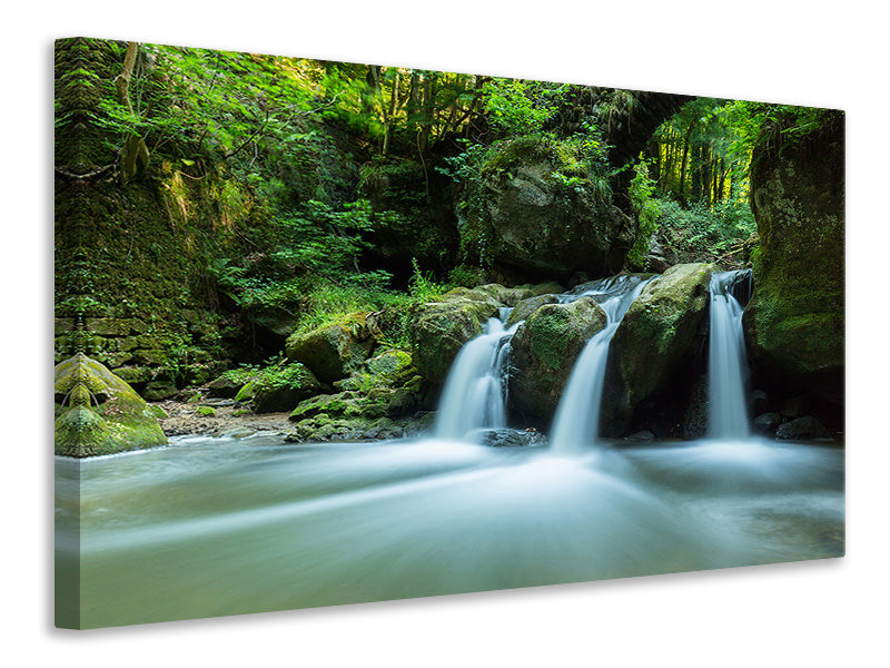 5-piece-canvas-print-falling-water-in-the-wood