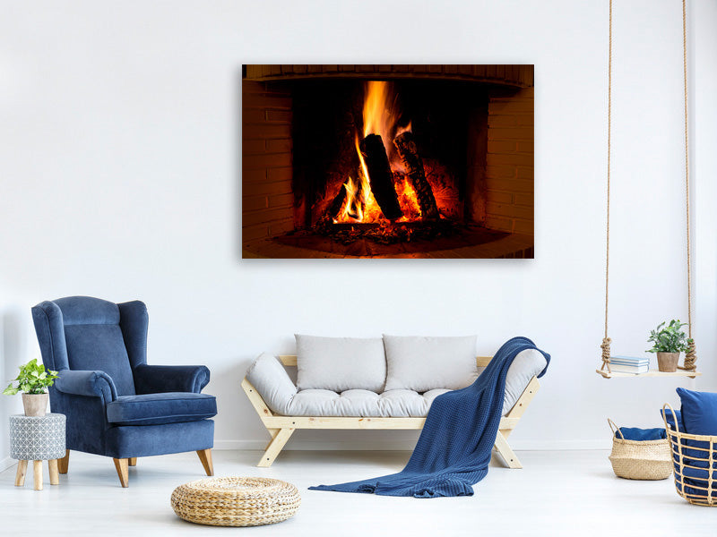 panoramic-3-piece-canvas-print-fire-in-the-chimney
