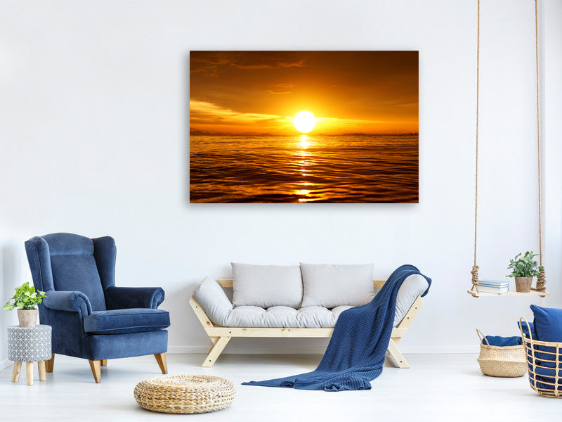 5-piece-canvas-print-glowing-sunset-on-the-water