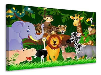 modern-4-piece-canvas-print-jungle-king