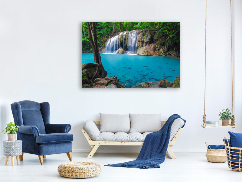 modern-4-piece-canvas-print-nature-waterfall