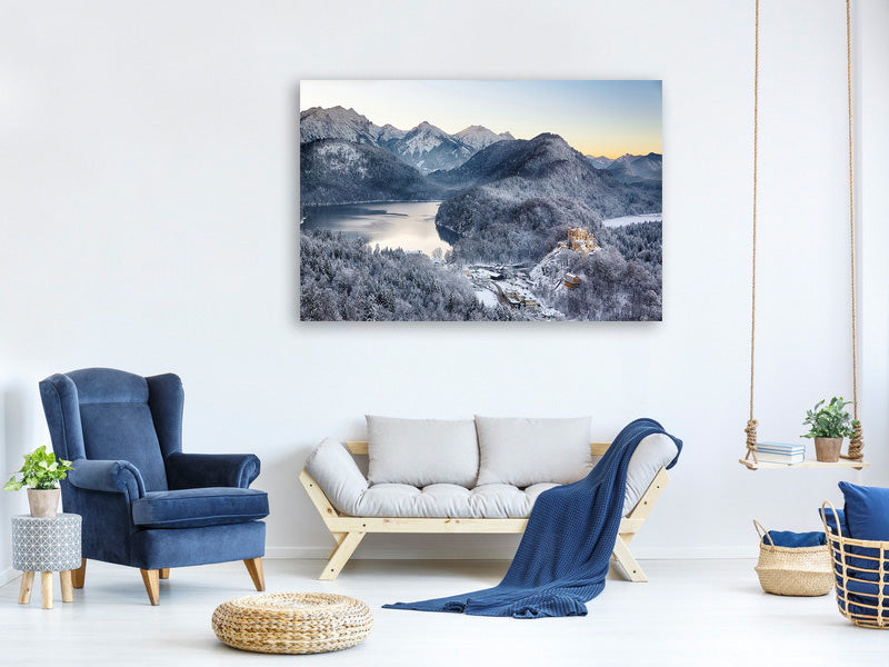 4-piece-canvas-print-neuschwanstein-castle-in-ammergebierge
