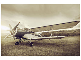 3-piece-canvas-print-nostalgic-aircraft-in-retro-style