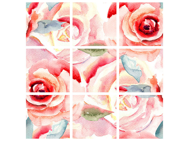 4-piece-canvas-print-painting-rose