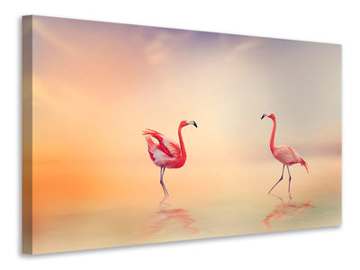 modern-4-piece-canvas-print-romantic-flamingos