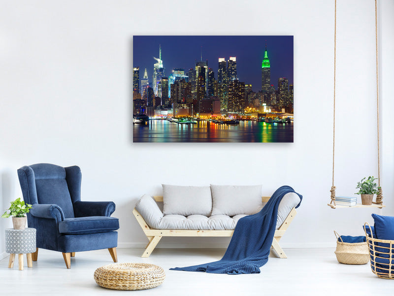 5-piece-canvas-print-skyline-new-york-midtown-at-night