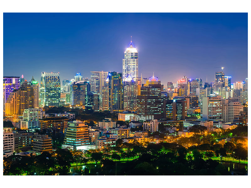 4-piece-canvas-print-skyline-one-night-in-bangkok