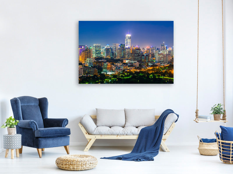 4-piece-canvas-print-skyline-one-night-in-bangkok