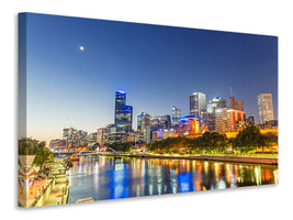panoramic-3-piece-canvas-print-skyline-sydney-at-dusk