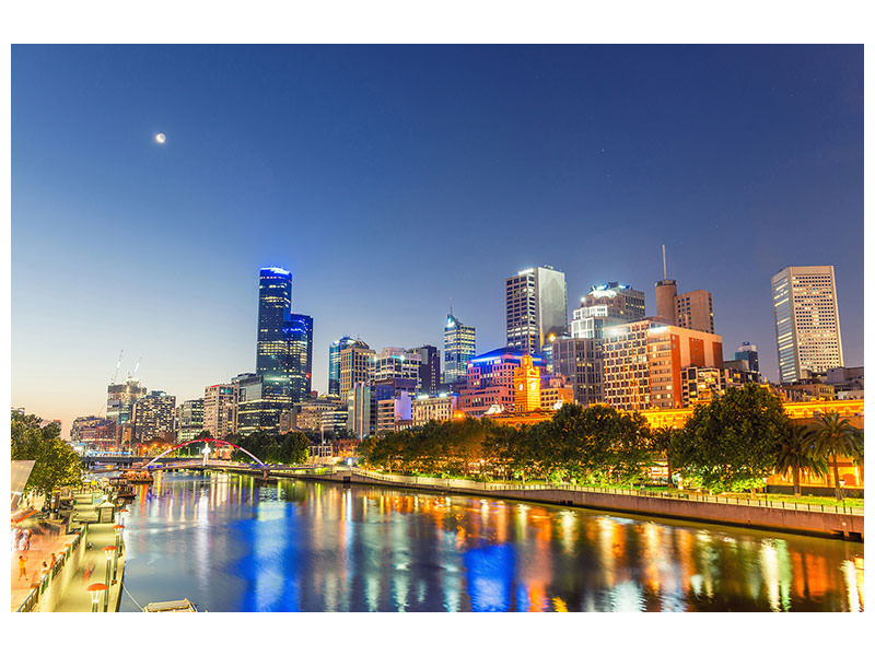 panoramic-3-piece-canvas-print-skyline-sydney-at-dusk