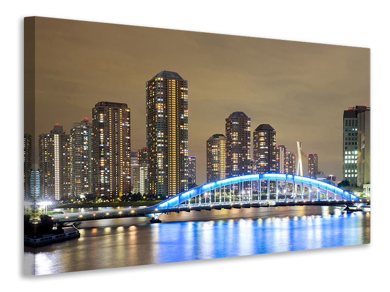 modern-4-piece-canvas-print-skyline-tokyo-at-night