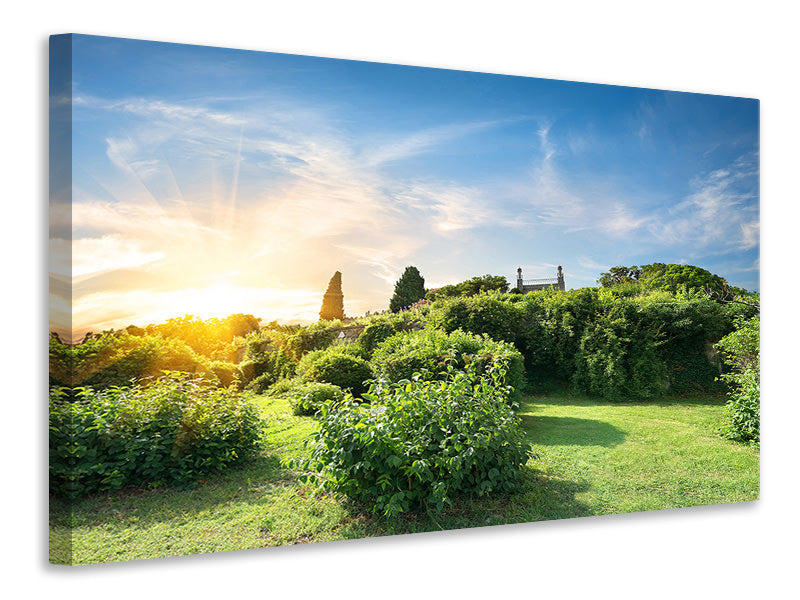 panoramic-3-piece-canvas-print-sunrise-in-the-park
