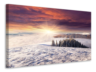 4-piece-canvas-print-sunrise-winter-landscape