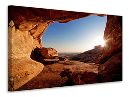 panoramic-3-piece-canvas-print-sunset-in-front-of-the-cave