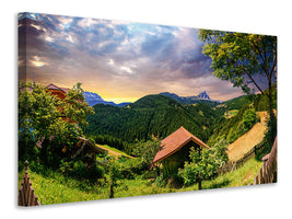 5-piece-canvas-print-swiss-mountains-in-summer