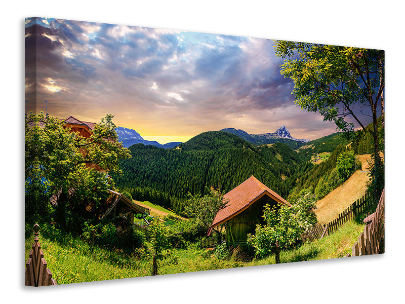 4-piece-canvas-print-swiss-mountains-in-summer