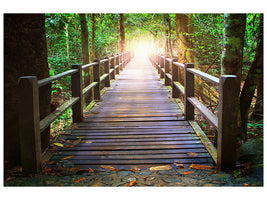 modern-4-piece-canvas-print-the-bridge-in-the-forest